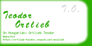 teodor ortlieb business card